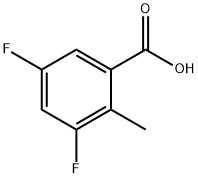 3,5-二氟-2-甲基苯甲酸 结构式