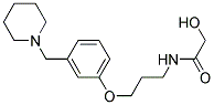 N-[3-[3-哌啶甲基苯氧基]丙基]羧基乙酰胺 结构式