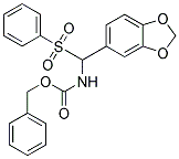 Benzyl N-[(1,3-benzodioxol-5-yl)(phenylsulphonyl)methyl]carbamate 结构式