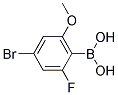 4-Bromo-2-fluoro-6-methoxybenzeneboronic acid 结构式