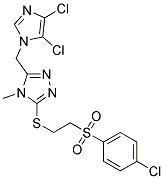 3-({2-[(4-chlorophenyl)sulphonyl]ethyl}thio)-5-[(4,5-dichloro-1H-imidazol-1-yl)methyl]-4-methyl-4H-1,2,4-triazole 结构式