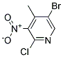 5-Bromo-2-chloro-4-methyl-3-nitropyridine 结构式