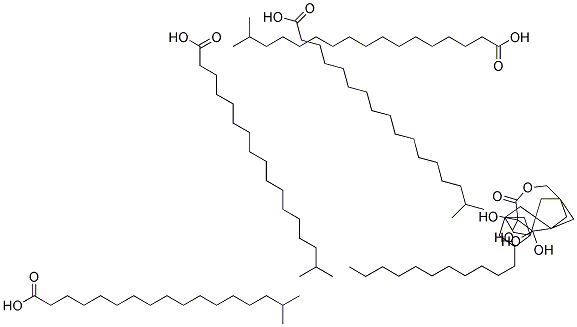二聚季戊四醇四羟基硬脂酸酯/四异硬脂酸酯 结构式
