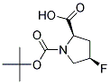 (2R,4R)-N-BOC-4-氟-D-脯氨酸 结构式