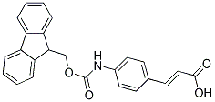 Fmoc-4-aminocinnamic acid (predominantly trans)
 结构式