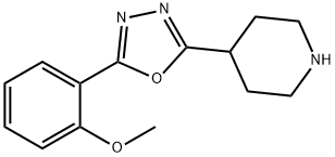 2-(2-甲氧基苯基)-5-(哌啶-4-基)-1,3,4-恶二唑 结构式