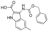 3-{[(benzyloxy)carbonyl]amino}-5-methyl-1H-indole-2-carboxylic acid 结构式