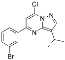 5-(3-bromophenyl)-7-chloro-3-(1-methylethyl)pyrazolo[1,5-a]pyrimidine 结构式