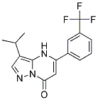 3-(1-methylethyl)-5-[3-(trifluoromethyl)phenyl]pyrazolo[1,5-a]pyrimidin-7(4H)-one 结构式