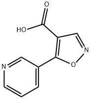 5-(吡啶-3-基)异噁唑-4-羧酸 结构式