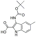 3-[(tert-butoxycarbonyl)amino]-5-methyl-1H-indole-2-carboxylic acid 结构式