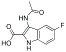 3-acetamido-5-fluoro-1H-indole-2-carboxylic acid 结构式