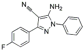 5-amino-3-(4-fluorophenyl)-1-phenyl-1H-pyrazole-4-carbonitrile 结构式