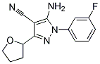 5-amino-3-(tetrahydrofuran-2-yl)-1-(3-fluorophenyl)-1H-pyrazole-4-carbonitrile 结构式
