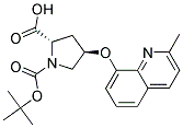 (2S,4R)-1-(tert-butoxycarbonyl)-4-(2-Methyl-quinolin-8-yloxy)-pyrrolidine-2-carboxylic acid 结构式