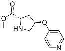 methyl (2S,4R)-4-(pyridin-4-yloxy)pyrrolidine-2-carboxylate 结构式