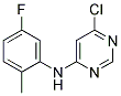 (6-Chloro-pyrimidin-4-yl)-(5-fluoro-2-methyl-phenyl)-amine 结构式