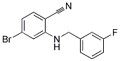 4-Bromo-2-(3-fluoro-benzylamino)-benzonitrile 结构式