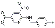 6-(4-Fluoro-benzylamino)-5-nitro-nicotinic acid methyl ester 结构式