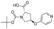 (2S,4R)-1-(tert-butoxycarbonyl)-4-(pyridin-4-yloxy)pyrrolidine-2-carboxylic acid 结构式