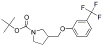 3-(3-Trifluoromethyl-phenoxymethyl)-pyrrolidine-1-carboxylic acid tert-butyl ester 结构式
