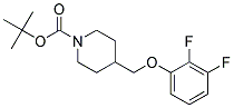 4-(2,3-Difluoro-phenoxymethyl)-piperidine-1-carboxylic acid tert-butyl ester 结构式
