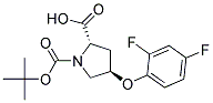 (2S,4R)-1-(tert-butoxycarbonyl)-4-(2,4-difluorophenoxy)pyrrolidine-2-carboxylic acid 结构式