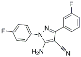 5-amino-3-(3-fluorophenyl)-1-(4-fluorophenyl)-1H-pyrazole-4-carbonitrile 结构式
