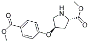 methyl (2S,4R)-4-[4-(methoxycarbonyl)phenoxy]pyrrolidine-2-carboxylate 结构式