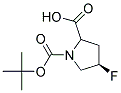 (4R)-1-(tert-butoxycarbonyl)-4-fluoropyrrolidine-2-carboxylic acid 结构式