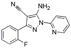 5-amino-3-(2-fluorophenyl)-1-pyridin-2-yl-1H-pyrazole-4-carbonitrile 结构式