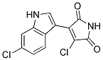 3-chloro-4-(6-chloro-1H-indol-3-yl)-1H-pyrrole-2,5-dione 结构式