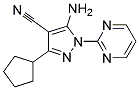 5-amino-3-cyclopentyl-1-pyrimidin-2-yl-1H-pyrazole-4-carbonitrile 结构式