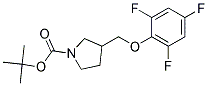 3-(2,4,6-Trifluoro-phenoxymethyl)-pyrrolidine-1-carboxylic acid tert-butyl ester 结构式