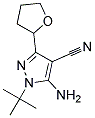 5-amino-1-tert-butyl-3-(tetrahydrofuran-2-yl)-1H-pyrazole-4-carbonitrile 结构式