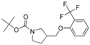 3-(2-Trifluoromethyl-phenoxymethyl)-pyrrolidine-1-carboxylic acid tert-butyl ester 结构式
