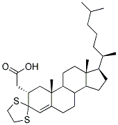 3,3-ETHYLENEDITHIO-4-CHOLESTEN-2A-YLACETATE 结构式