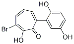 3-Bromo-7-(2,5-dihydroxyphenyl)-2-hydroxy-2,4,6-cycloheptatrien-1-one 结构式