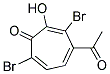 4-ACETYL-3,7-DIBROMO-2-HYDROXY-2,4,6-CYCLOHEPTATRIENONE 结构式