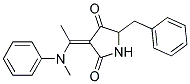 5-Benzyl-3-(1-(N-methylanilino)ethylidene)-2,4-pyrrolidinedione 结构式