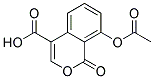 8-Acetoxy-1-oxo-1H-benzo(c)pyran-4-carboxylicacid 结构式