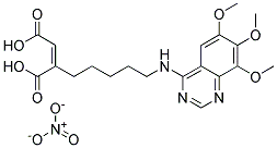 5-((6,7,8-TRIMETHOXY-4-QUINAZOLINYL)AMINO)PENTYLNITRATEMALEATE 结构式