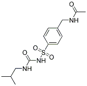 N-(4-((3-ISOBUTYLUREIDO)SULFONYL)BENZYL)ACETAMIDE 结构式