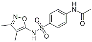 N-(P-(3,4-DIMETHYL-5-ISOXAZOLYLAMINOSULFONYL)PHENYL)ACETAMIDE 结构式