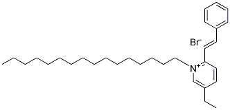 TRANS-5-ETHYL-1-HEXADECYL-2-STYRYLPYRIDINIUMBROMIDE 结构式