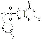 5,7-Dichlorothiazolo[4,5-d]pyrimidin-2-sulfonicacid(4-chlorobenzyl)amide 结构式