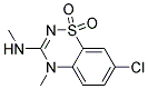 7-Chloro-4-methyl-3-(methylamino)-4H-1,2,4-benzothiadiazin-1,1-dioxide 结构式