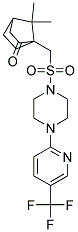 7,7-Dimethyl-1-(((4-(5-(trifluoromethyl)(2-pyridyl))piperazinyl)sulfonyl)methyl)bicyclo[2.2.1]heptan-2-one 结构式