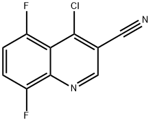 4-氯-5,8-二氟喹啉-3-甲腈 结构式