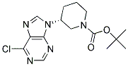 tert-butyl (3R)-3-(6-chloro-9H-purin-9-yl)piperidine-1-carboxylate 结构式